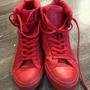 Red high top converse